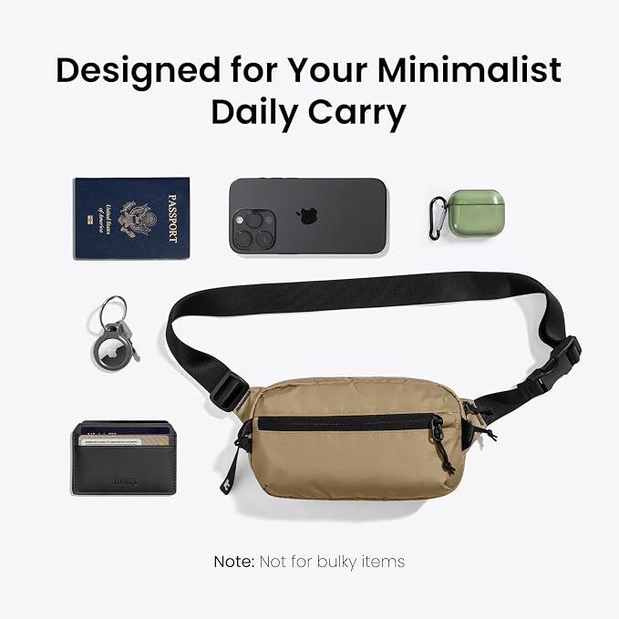 tomtoc 1.5L Sling Bag with RFID Blocking, Crossbody Bag Minimalist Chest