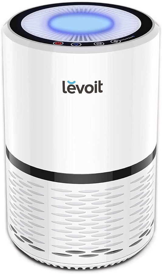 LEVOIT Air Purifier for Home, AHAM Verifide, High-Efficiency Filter for Smoke, Dust, Pollen, and Odors in Bedroom, Office, or Nursery, Optional Night Light, Quiet Operation, LV-H132, White