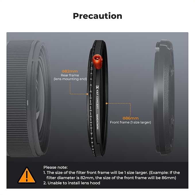 K&F CONCEPT 67mm Black Diffusion Mist Effect 1/4 & Variable ND2-32 & Circular