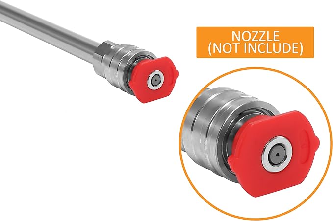 PWACCS Pressure Washer Extension Wand, Universal Lance Extension for Power Washer, Stainless Steel Replacement of Pressure Washing Extended Rod, M22 to 1/4 Inch Quick Connector