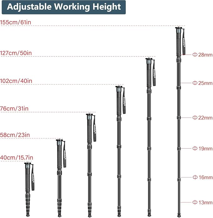 Manbily Monopods for Cameras 15.75''
