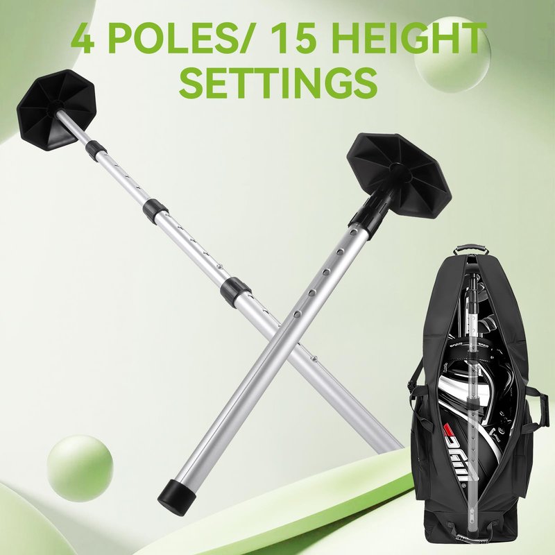 sysdmno Golf Travel Bag Support Pole-Professional Golf Travel Support Rod,21-52 Inch Golf Bag Stand,Stiff Arm for Golf Travel Bag with Anti-Impact ABS Cover,Golf Club Travel Protection Kit