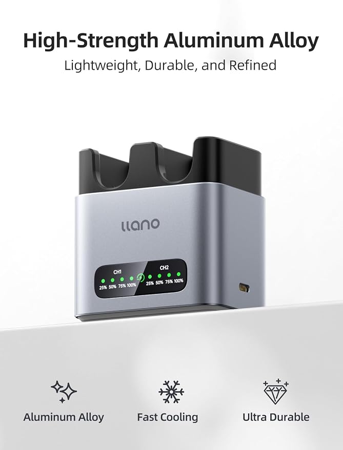 llano 20W NP-FZ100 Battery Charger: Fast Dual Slot