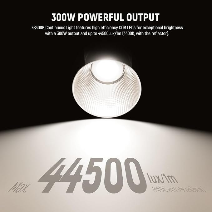 NEEWER FS300B 300W LED Studio Video Light, Bi Color COB Continuous Lighting