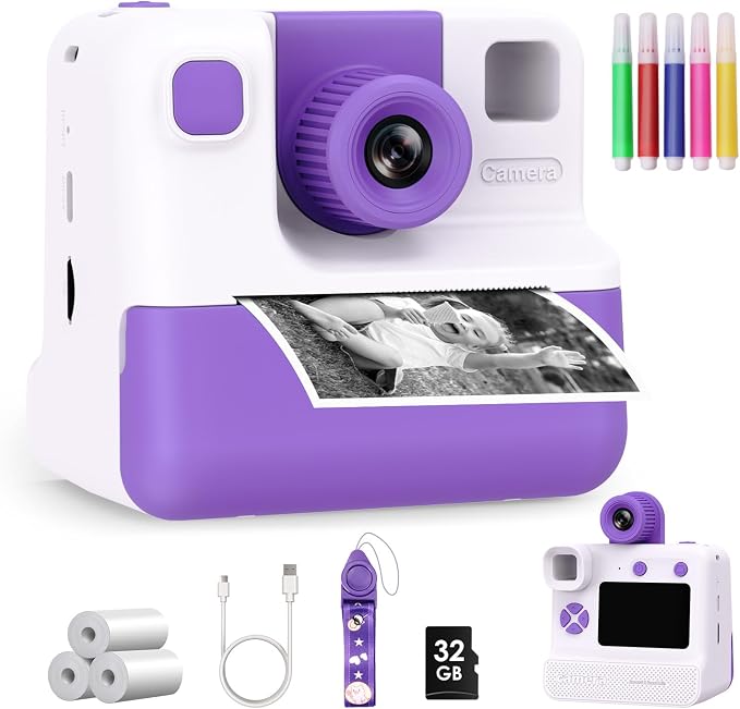 Kids Camera Instant Print, Christmas Birthday Gifts