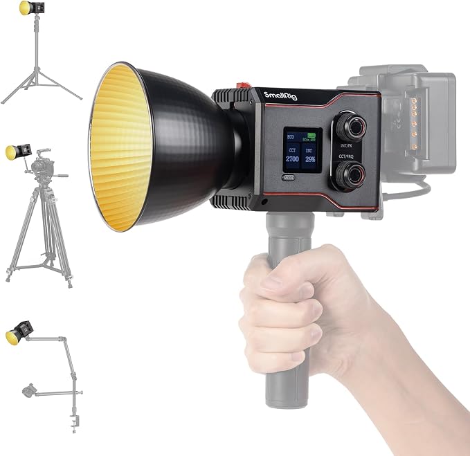 SmallRig RC 60B COB Video Light, 49Wh Battery 45min Runtime, 63W 11200lux CRI