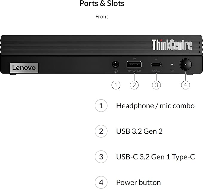 Lenovo ThinkCentre M70q i5-10500T Tiny PC Mini 2026 Desktop 8GB 512GB SSD | 1L Space-saving, DP + HDMI, WiFi, Bluetooth, Wireless Antenna, Keyboard & Mouse, Windows 11 Business Computer
