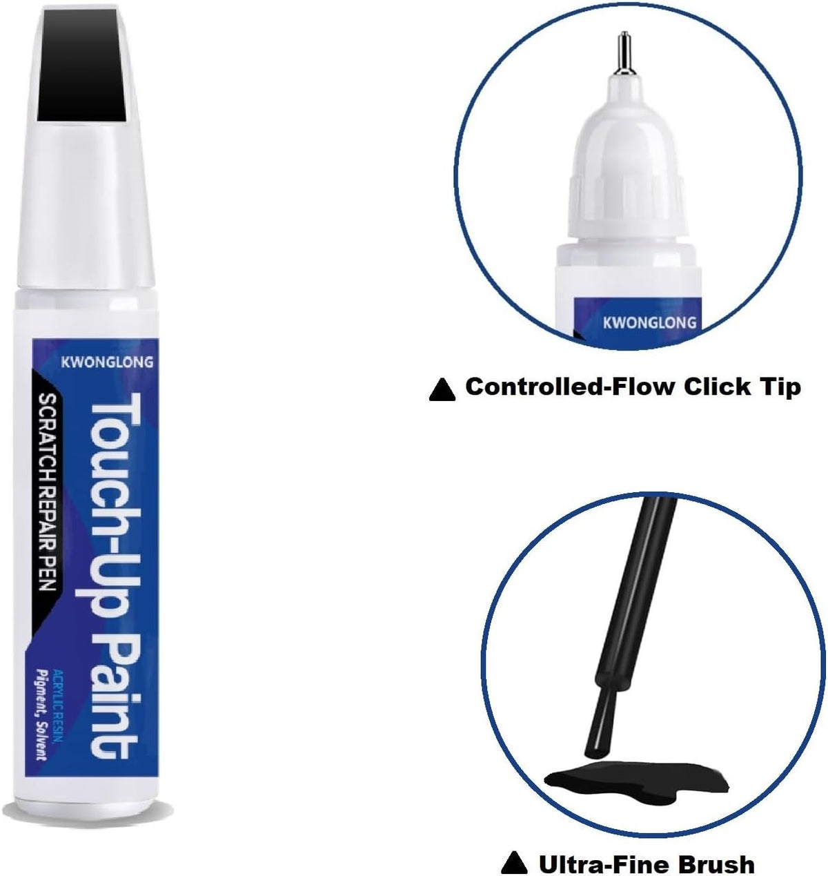 212 Obsidian Car Touch-Up Paint for Lexus RX350 ES300h, 2-in-1 Car Paint Scratch Repair Kit, Quick & Easy Solution to Repair