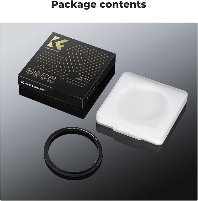 K&F CONCEPT 58-77mm Magnetic Filter Adapter Ring,
