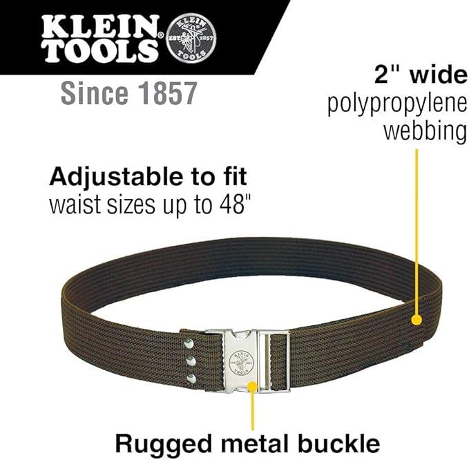 Klein Tools 80080 6-Piece Hand Tool Kit with 2 Screwdrivers, 3 Pliers, Wire Stripper and Cutter and Klein Tools 5225 48-Inch Waist Electrician Tool Belt