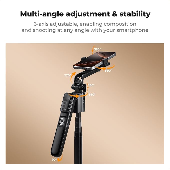 K&F CONCEPT 71“ Face Tracking Tripod, Auto Face Tracking Selfie Stick, Auto