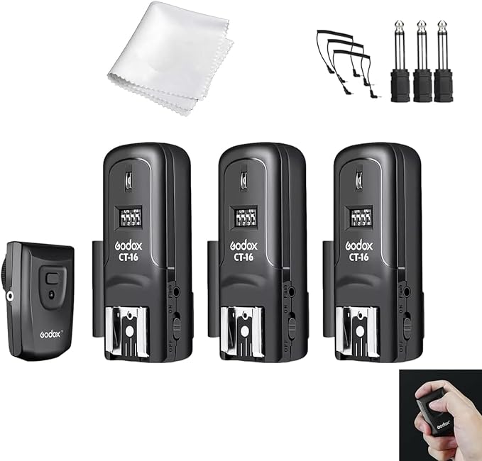 Godox CT-16 Wireless Radio Flash Trigger Receiver Kit, 16 Channel 433MHz