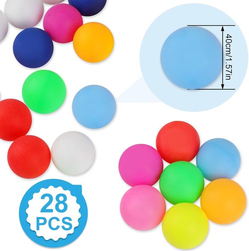 Guirnd 28 Pcs Ping Pong Balls - 40mm Table Tennis Balls for Games, Arts, Kids & Pets