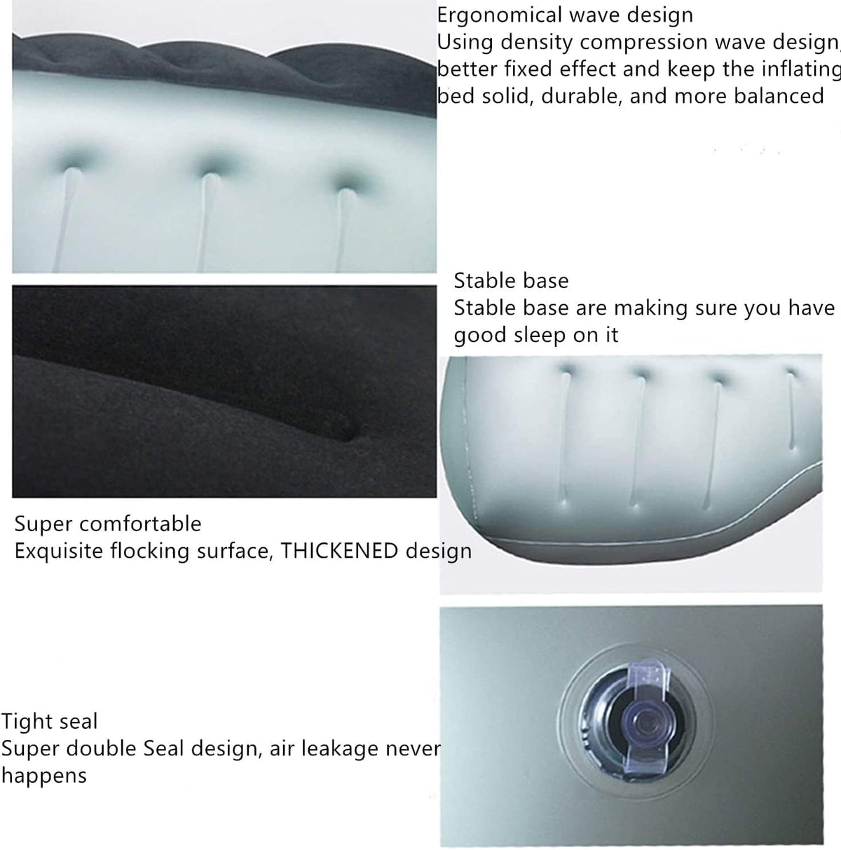 Inflatable Car Air Mattress Back Seat Bed, Universal Back Seat Gap Filler Pad Extender for SUV Camping Sleeping Travel Rest