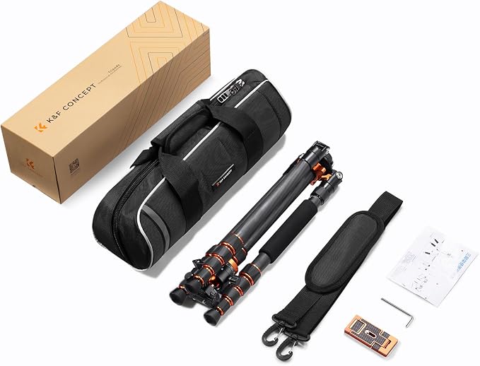 K&F CONCEPT 68" Carbon Fiber Camera Tripod, Compact Tripods