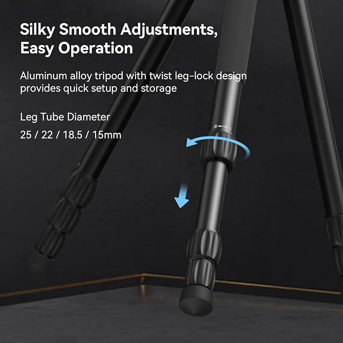 SmallRig CT195 Video Tripod Kit, Max Load 15kg / 33Ibs