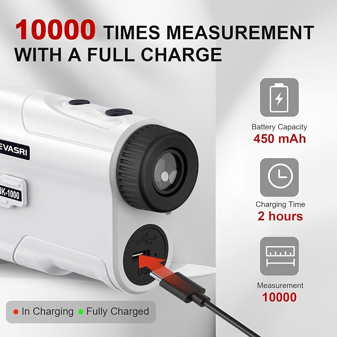 REVASRI Golf Rangefinder with Slope and Pin Lock Vibration, External Slope