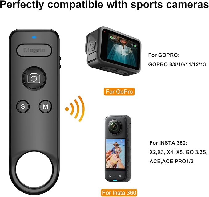 Camera Bluetooth Remote for Insta360 Wireless Remote Control Compatible