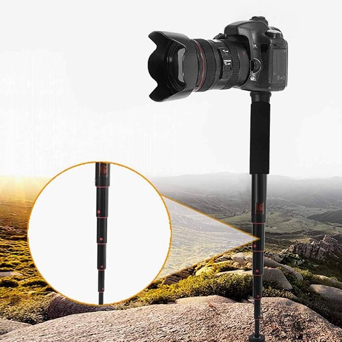 Mini Camera Monopod 48 Inch, Portable Adjustable Height Monopod Selfie Stick