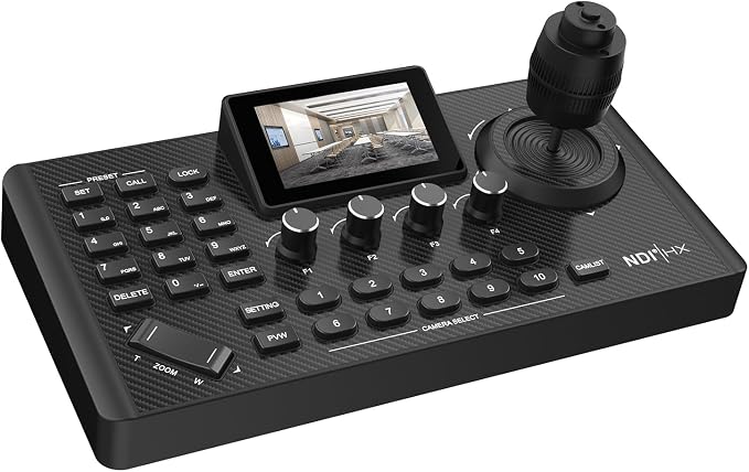 NDI PTZ Controller Camera Joystick Controller, PoE Network 4D HDMI PTZ Keyboard