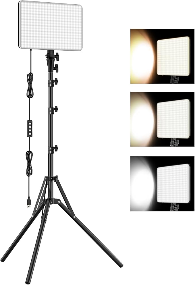 1-Pack LED Video Lighting Kit, Anautin 15W/1700Lux Photography Lighting