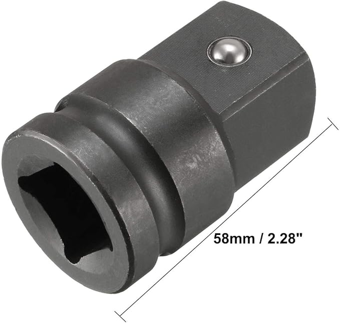 uxcell 2pcs 3/4" Drive (Female) x 1" (Male) Impact Socket Adapter for Use with Air Impact Wrenches, Breaker Bars, Ratchets, CR-MO Steel