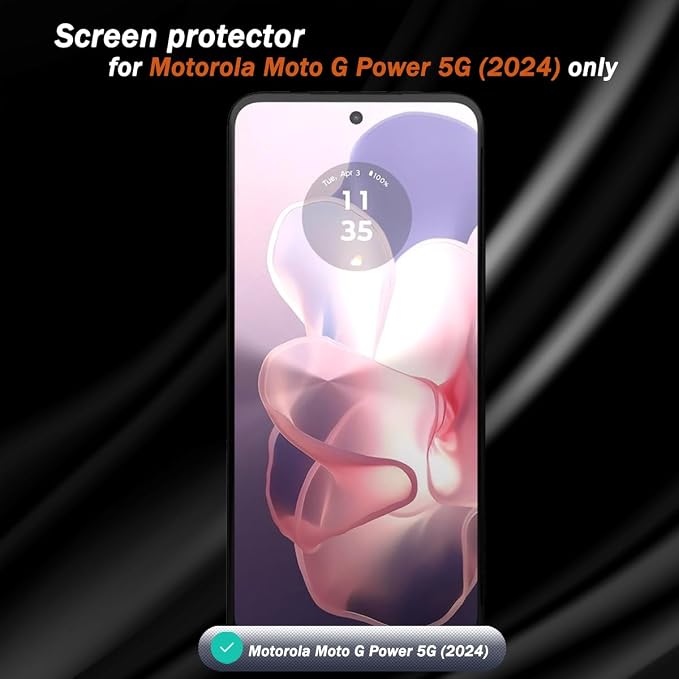 2 Pack Privacy Tempered Glass for Motorola Moto G Power 5G Screen Protector
