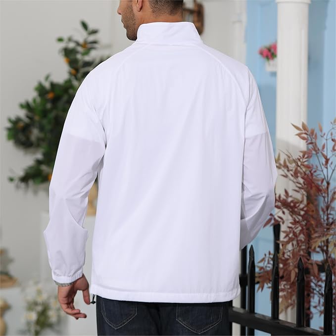 Opomelo Men's Athletic Quarter Zip Pullover Golf Hiking Running Lightweight Jacket Workout Sweatshirt With Pocket