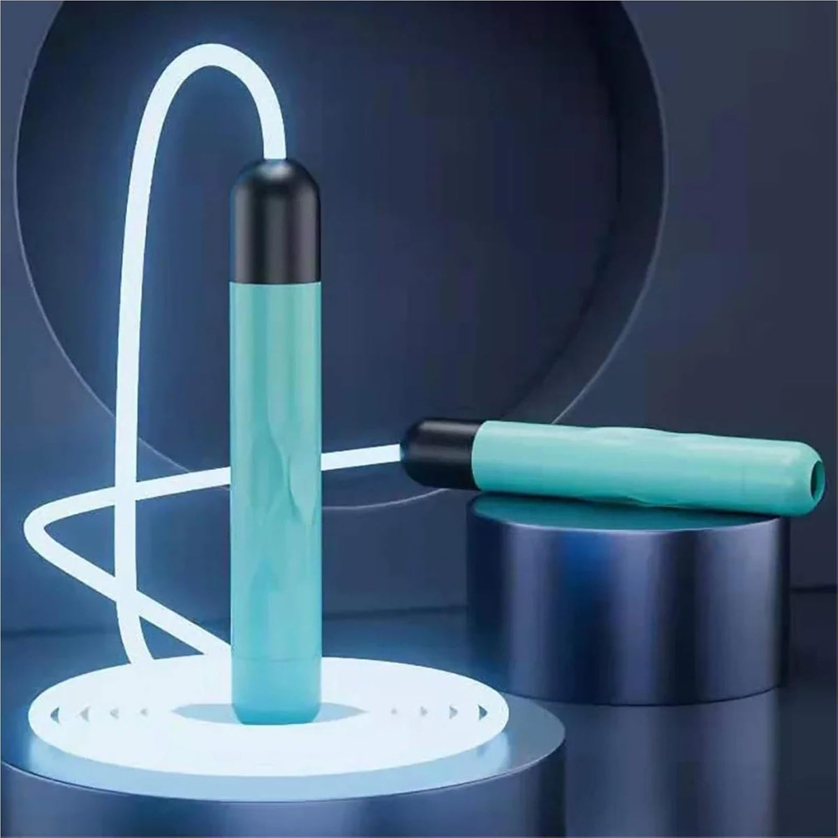 Skiennix LED Night Glow Jump Rope - Adjustable Glowing Skipping Rope for Adults | Portable Fitness Equipment