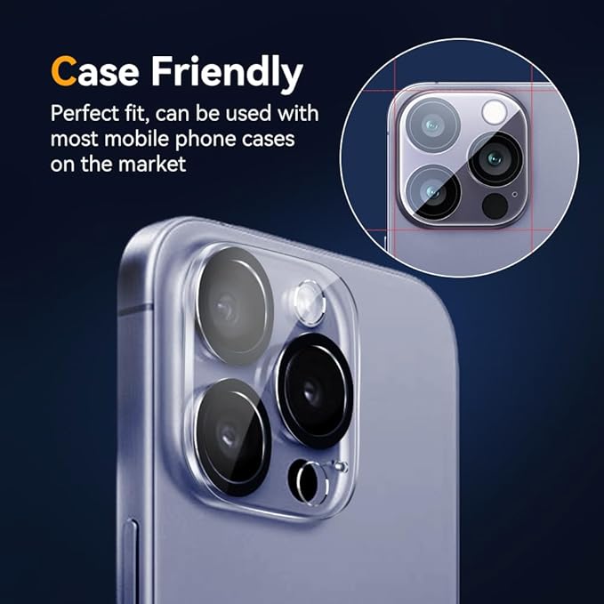 Camera Lens Protector for iPhone 16 pro 6.3 / iPhone 16 pro max 6.9, 9H