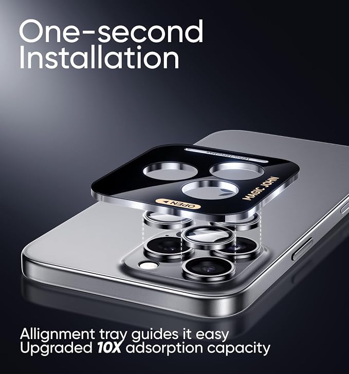 MAGIC JOHN for iPhone 16 Pro Max/16 Pro Camera Lens Protector 9H Aerospace