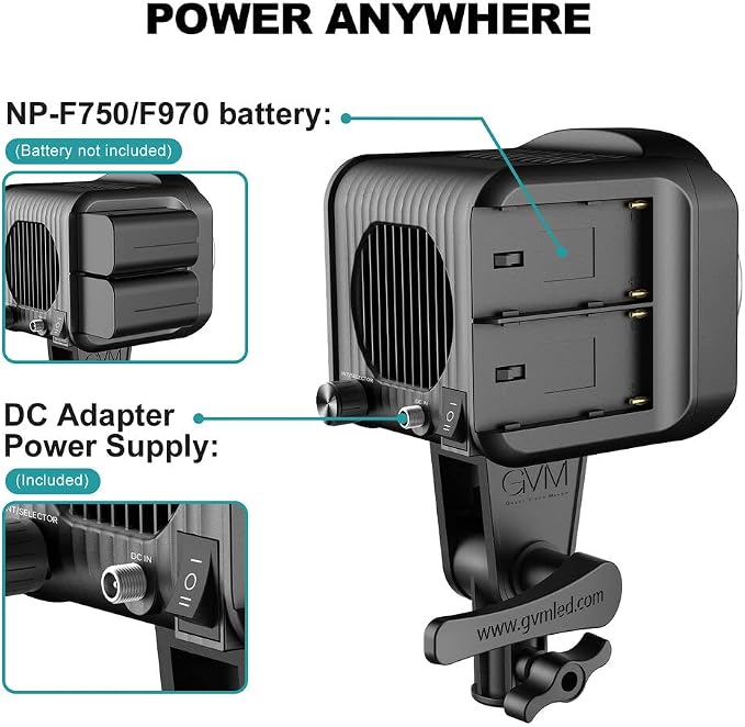 GVM SD80S 80W COB Video Light Kit, 5600K Continuous Lighting