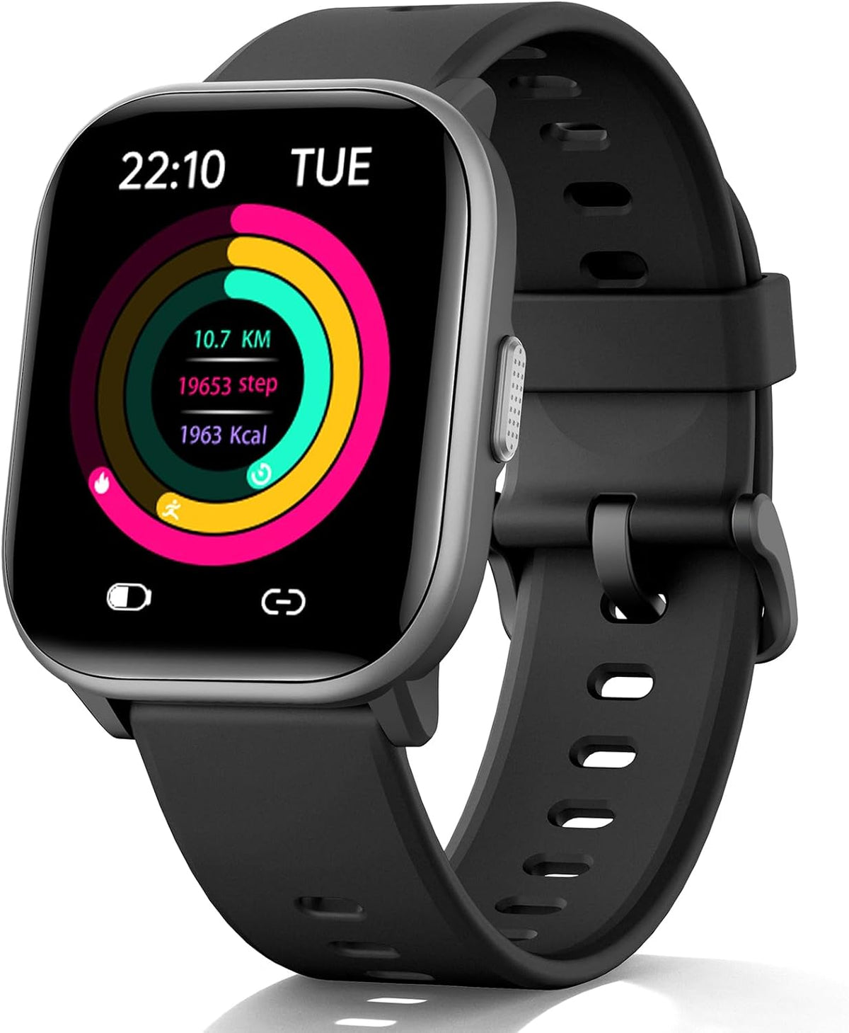 Skiennix Kids Smartwatch - 20 Sport Modes, Pedometer & Sleep Monitor | Perfect Birthday Gift for Ages 6-16 (Black)