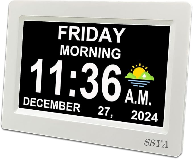 SSYA Digital Calendar Alarm Clock