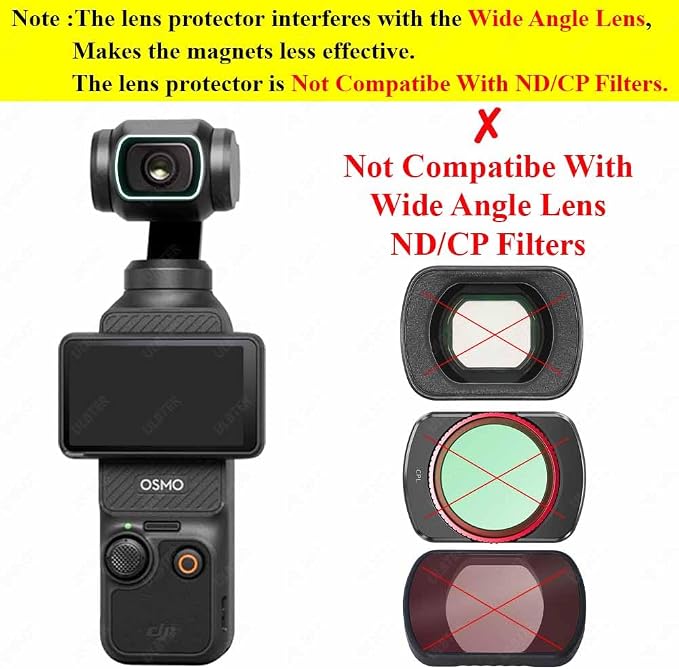 ULBTER Lens Screen Protector for DJI Osmo Pocket 4 / Pocket 3, Tempered Glass