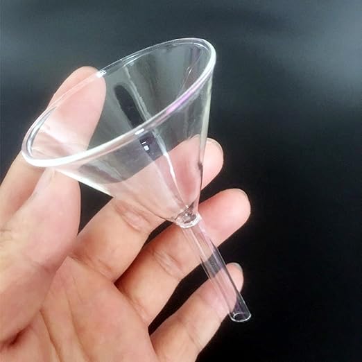 3Pcs Glass Funnel Set Filling Funnels Small Bottle Funnel Short Stem Glass Funnel Mini Funnel for Essential Oil, Spices, Liquid, 60mm 75mm 90mm