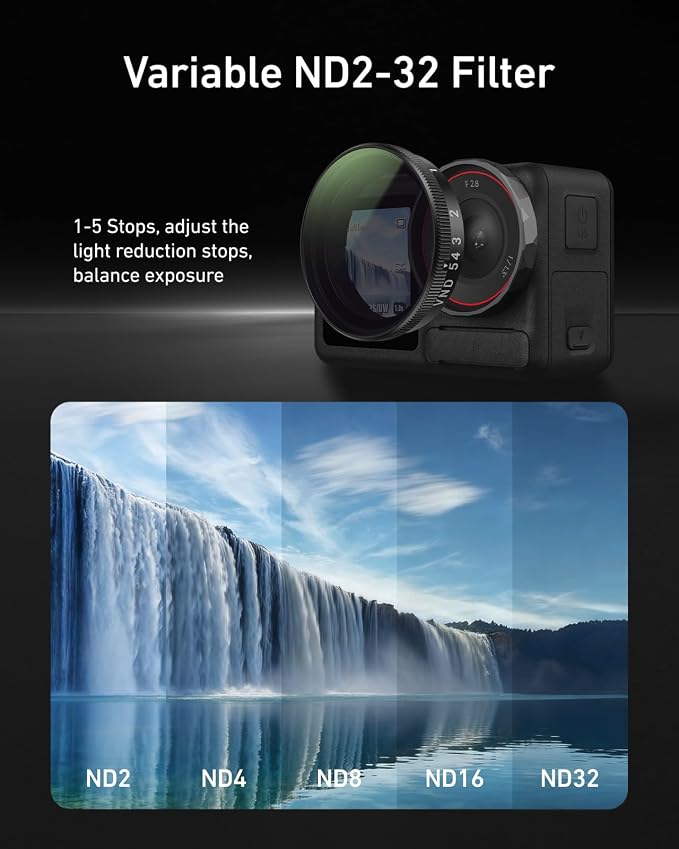 TELESIN Filters Set for DJI Osmo Action 5 Pro/4/3 Xtra Edge/Xtra Edge Pro