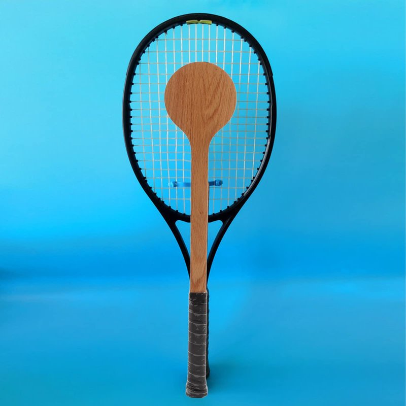 Tennis Pointer Wood Spoon Tennis Racket Swing Practice Training Aid with Storage Bag for Sports (Standard model-60cm)