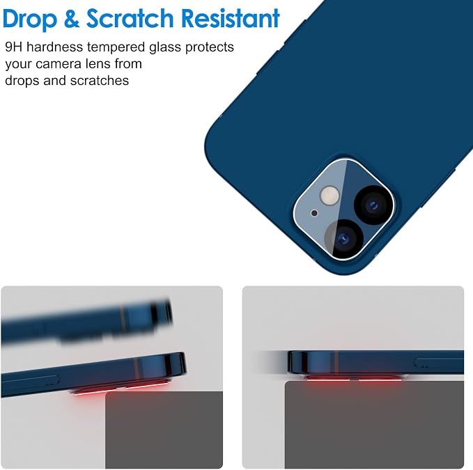 JETech Camera Lens Protector for iPhone 12 6.1-Inch, 9H Tempered Glass
