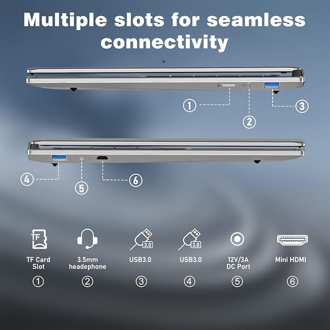 Laptop Computer, Window 11 Pro Lap Top 2026 New, 15.6 Inch Laptop PC, 8GB RAM 256GB SSD, 4425Y Processor, IPS FHD 1920*1080P, 2-Year Warranty, 5000mAh Battery, Mini HDMI, for School Business Student