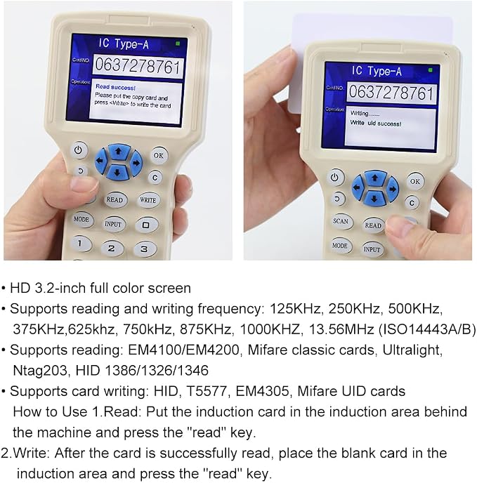 Rewritable UID RFID Card 13.56MHz, Blank Programmable Mifare 1K Access Control