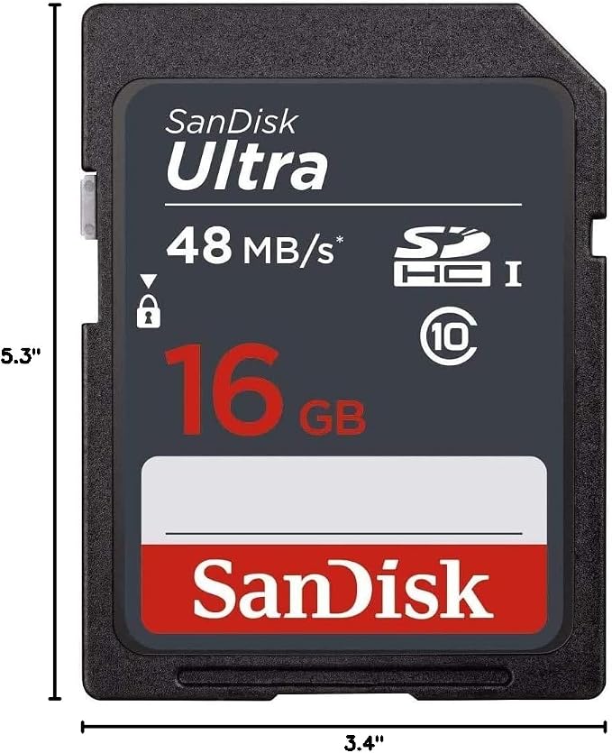 5 Pack - SanDisk Ultra 16GB SD SDHC Memory Flash Card UHS-I Class 10 Read Speed