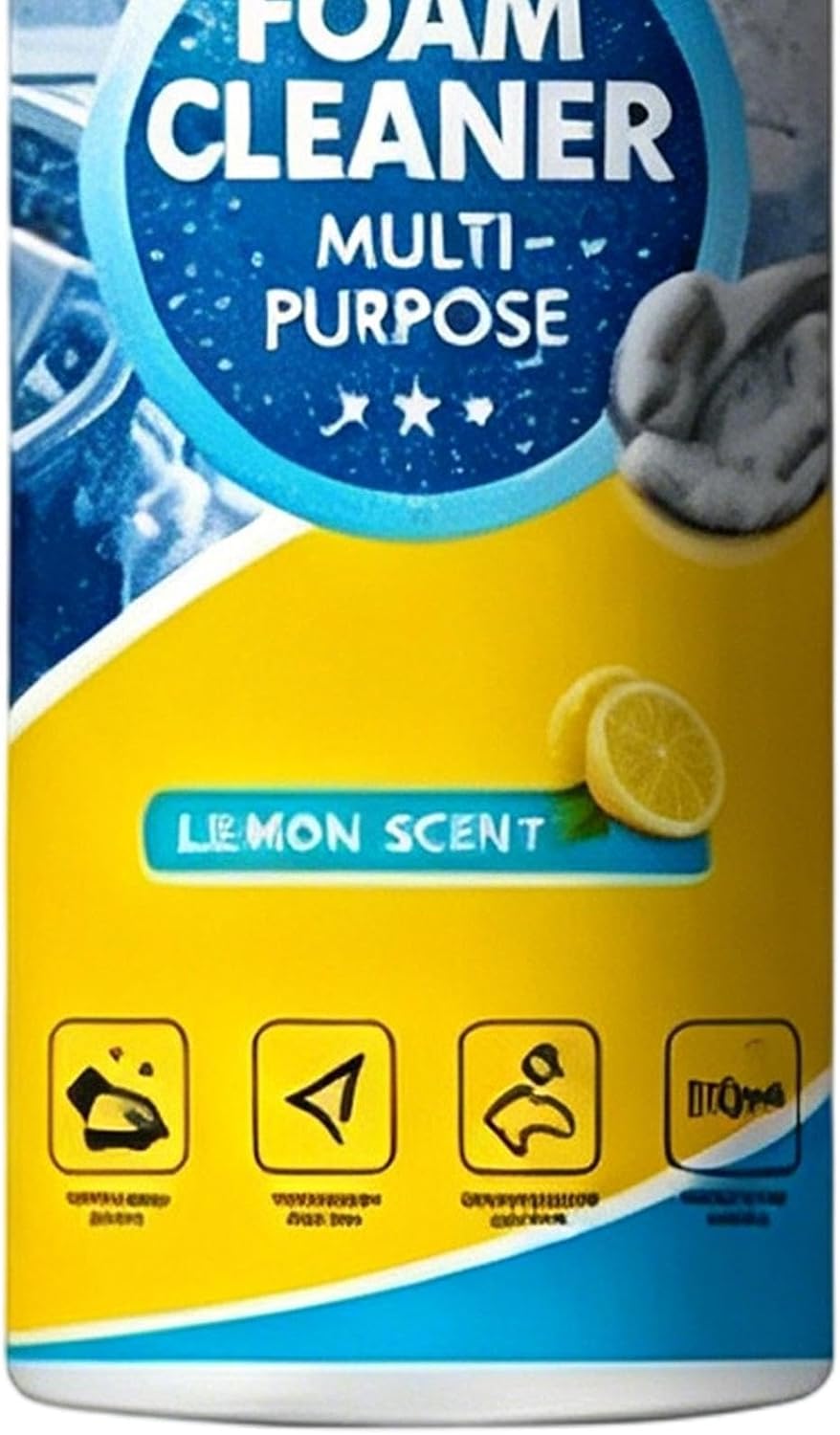 All Purpose Foam Degreaser - Deep Action Cleaning Solution, 60ml Purifier with Fast Acting, Vehicle Care Spray, Stain Lifter, Compact Agent for Removing Dirt from Fabric Hard Surfaces