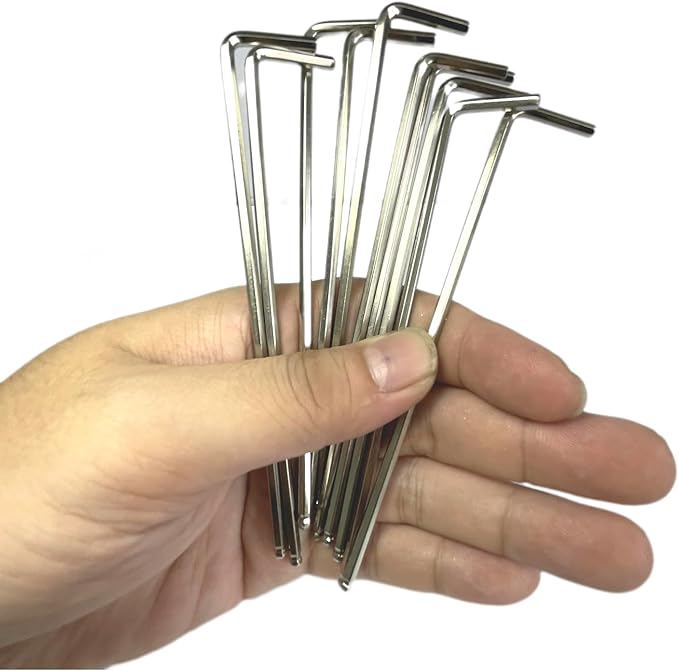 10pcs 3mm Ball End Allen Wrench sets,3mm Hex Key Wrench set,3mm ball end Hex Driver allen key Door Key L Shaped hex wrench set with Long Arm 120mm lengh.3mm ball end hex wrench