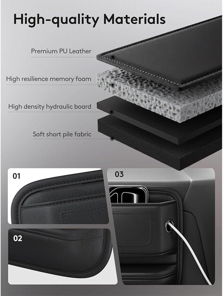 Car Seat Gap Filler Organizer for Chevy Silverado 2500/3500 HD 2020-2026