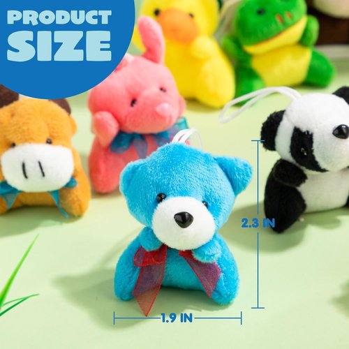JOYIN Mini Animal Plush Toy Assortment - 36 Pack of 3" Stuffed Animals | Perfect Party Favors for Kids
