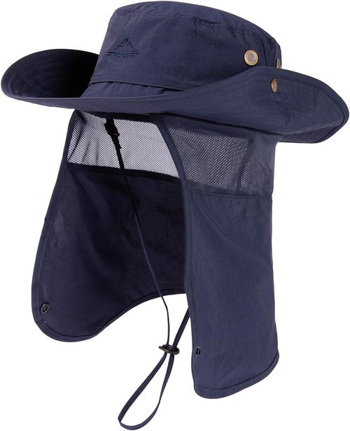 Comhats Golf Sun Hat - Oversized XL/XXL Waterproof UPF50+ Neck Flap Protection | Packable Wide Brim
