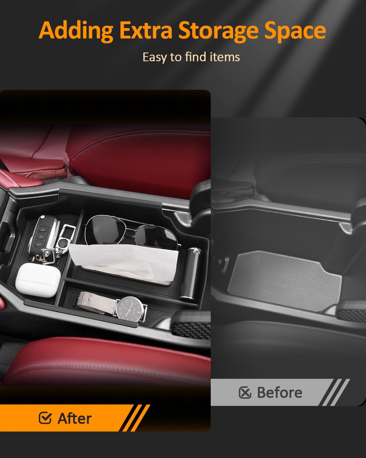 CDEFG for Honda Accord 2023-2025 2026 Accessories Center Console Organizer Tray 11th Gen Accord Armrest Storage Middle Console Insert