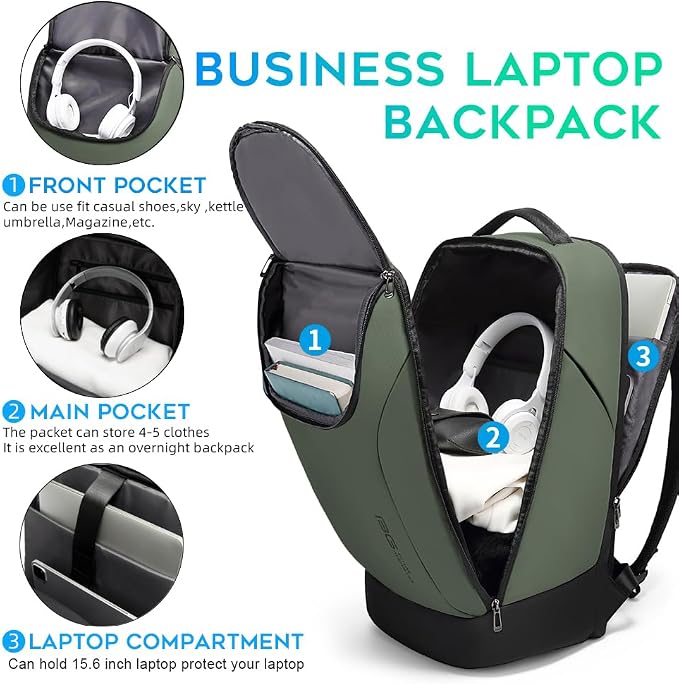 BANGE Business Commute Backpack Waterproof fit 15.6 Inch adopt in Commute