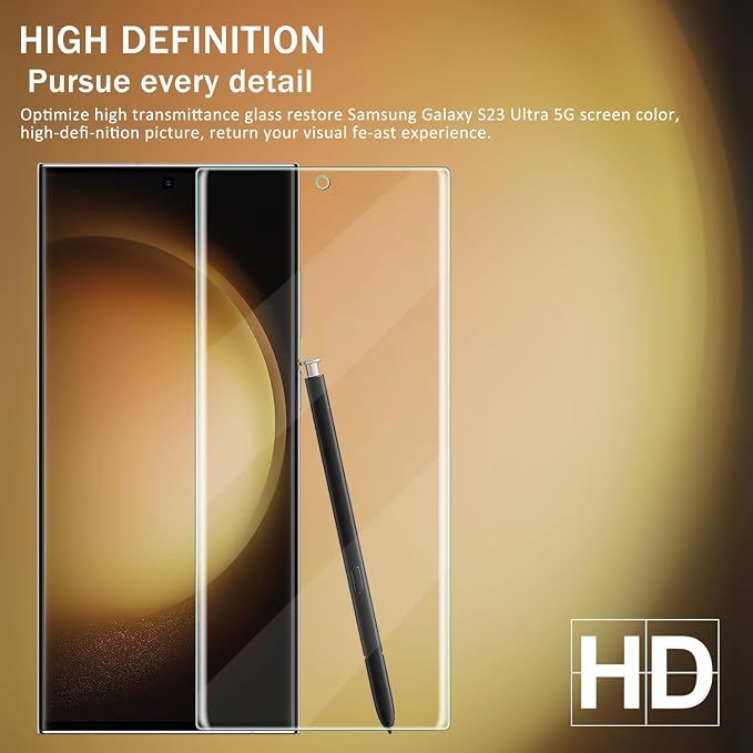 Screen Protector for Samsung Galaxy S23 Ultra, Premium Screen Protector for